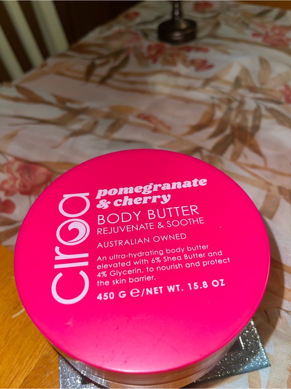 Circa Pomegranate & Cherry Body Butter - Bright Hot Pink Jar &Scrub